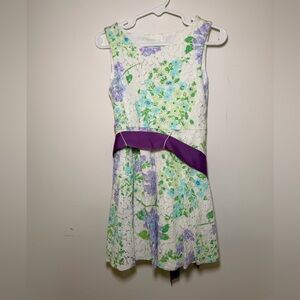 Childrens place Floral Kids Dress with Purple Accent
